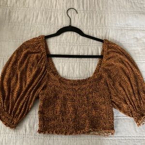 Speckled cropped shirt